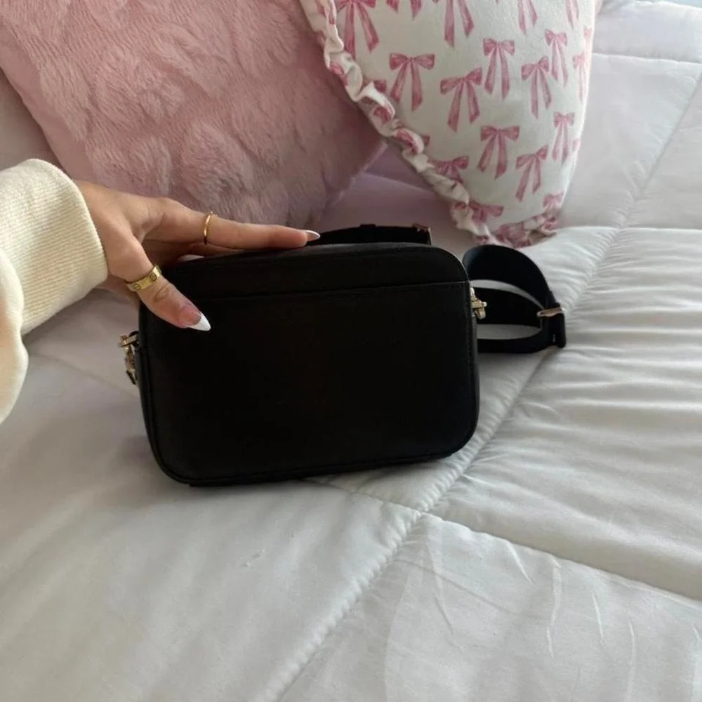 Black‎ leather Kate spade crossbody shoulder bag